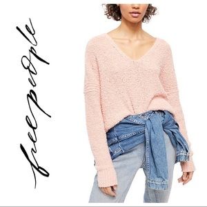 NWT Free People Finders Keepers Pink Sweater XL